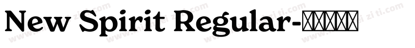 New Spirit Regular字体转换